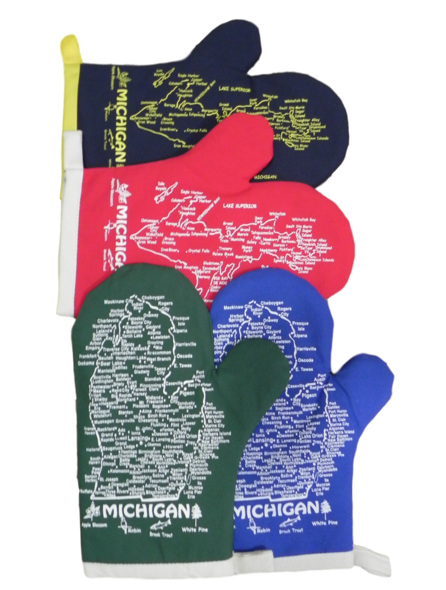 Michigan Map Oven Mitt - 2 pack – Made In The Mitten